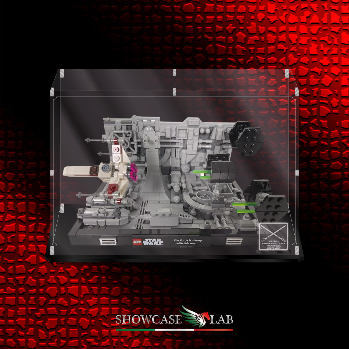 Teca L161 | Per Set Lego® 75329 " DIORAMA VOLO SULLA TRINCEA DELLA MORTE NERA" STAR WARS