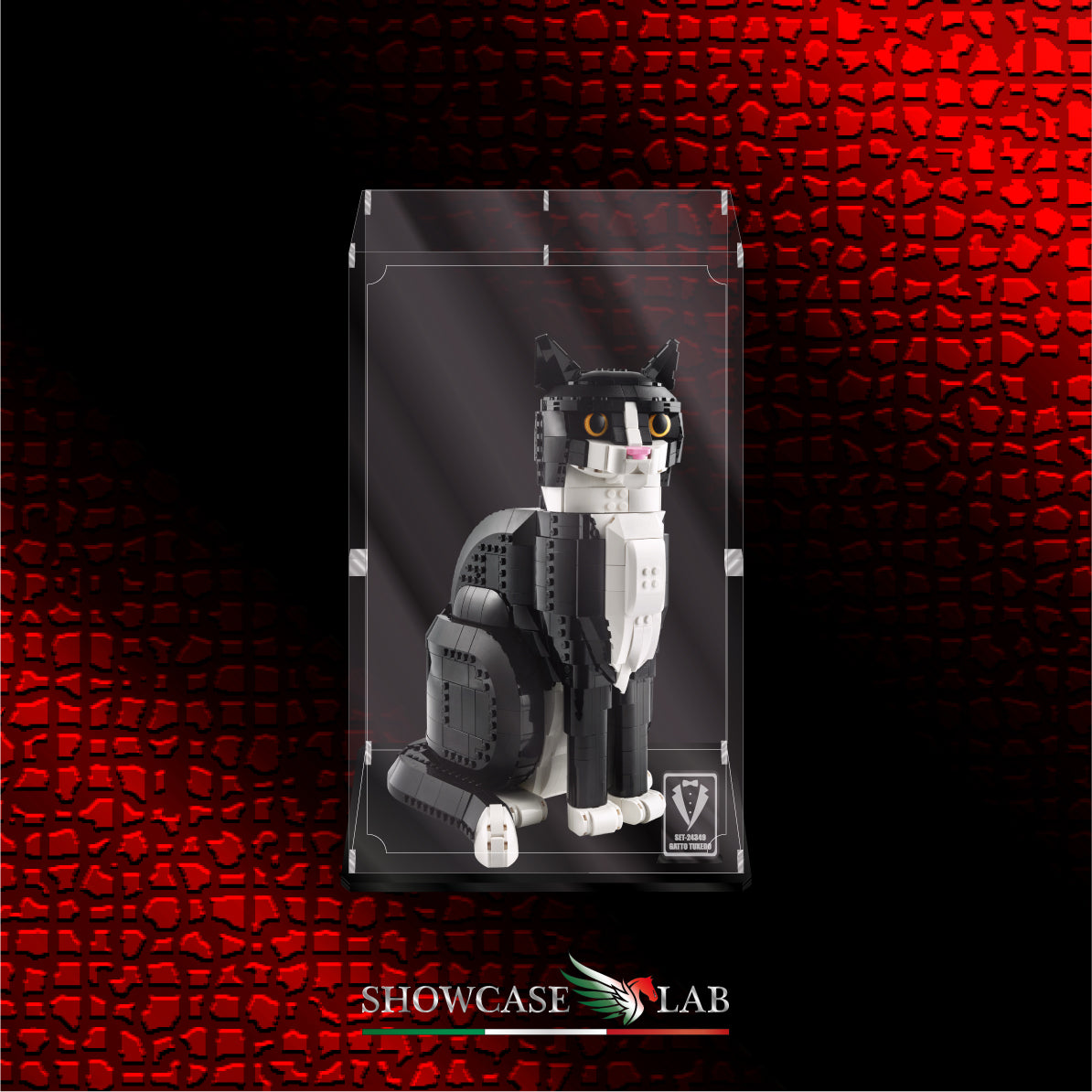 Brick Shine Kit Luci LED Per Gatto In Smoking LEGO 21349 – Modello Non Incluso, USB/Batteria, Facile Installazione