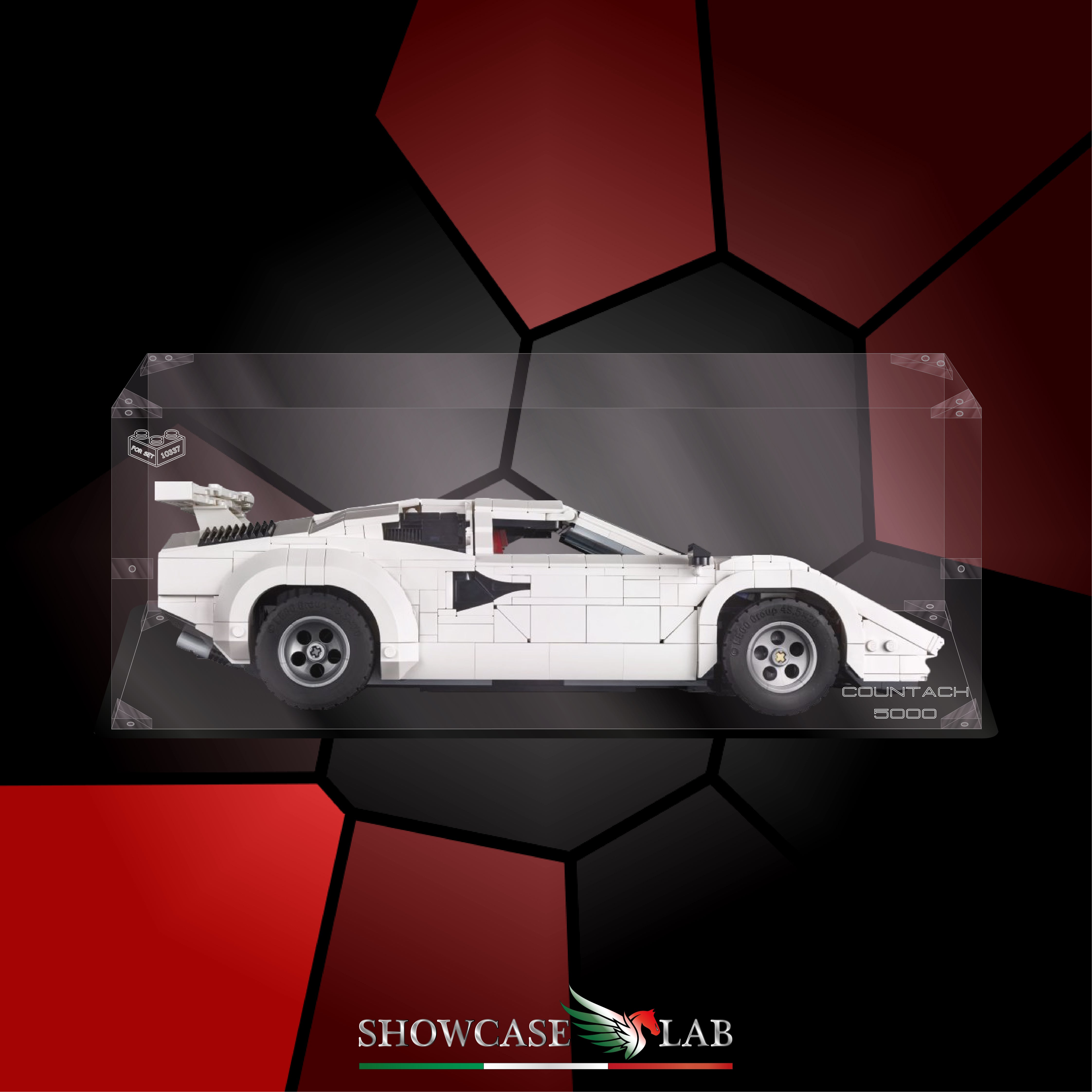 Teca LP234 | Per Set Lego® 10337 - Lamborghini Countach 5000 Quattrovalvole