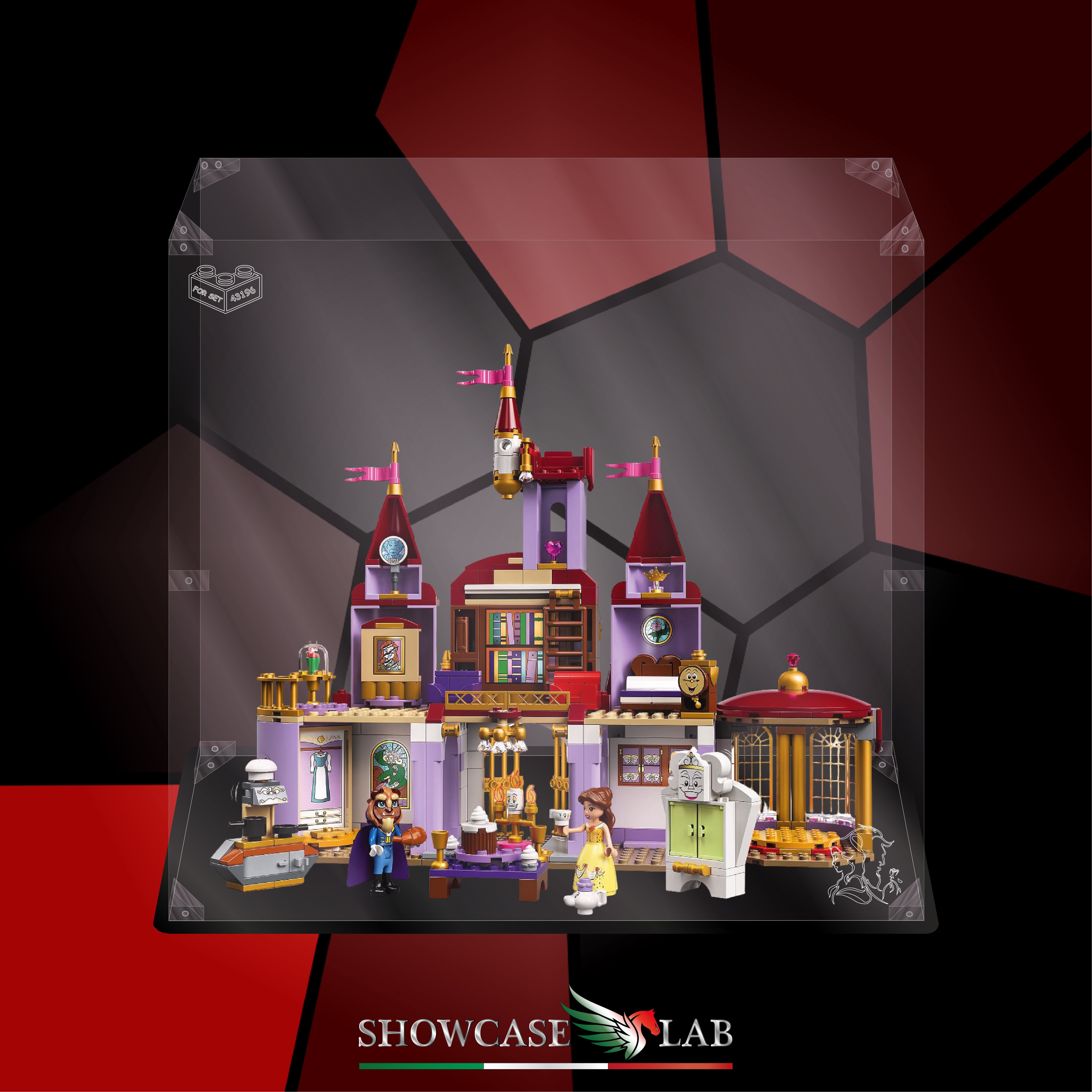 Teca LP74 | Per Set Lego® 43196 Castello Belle e la Bestia