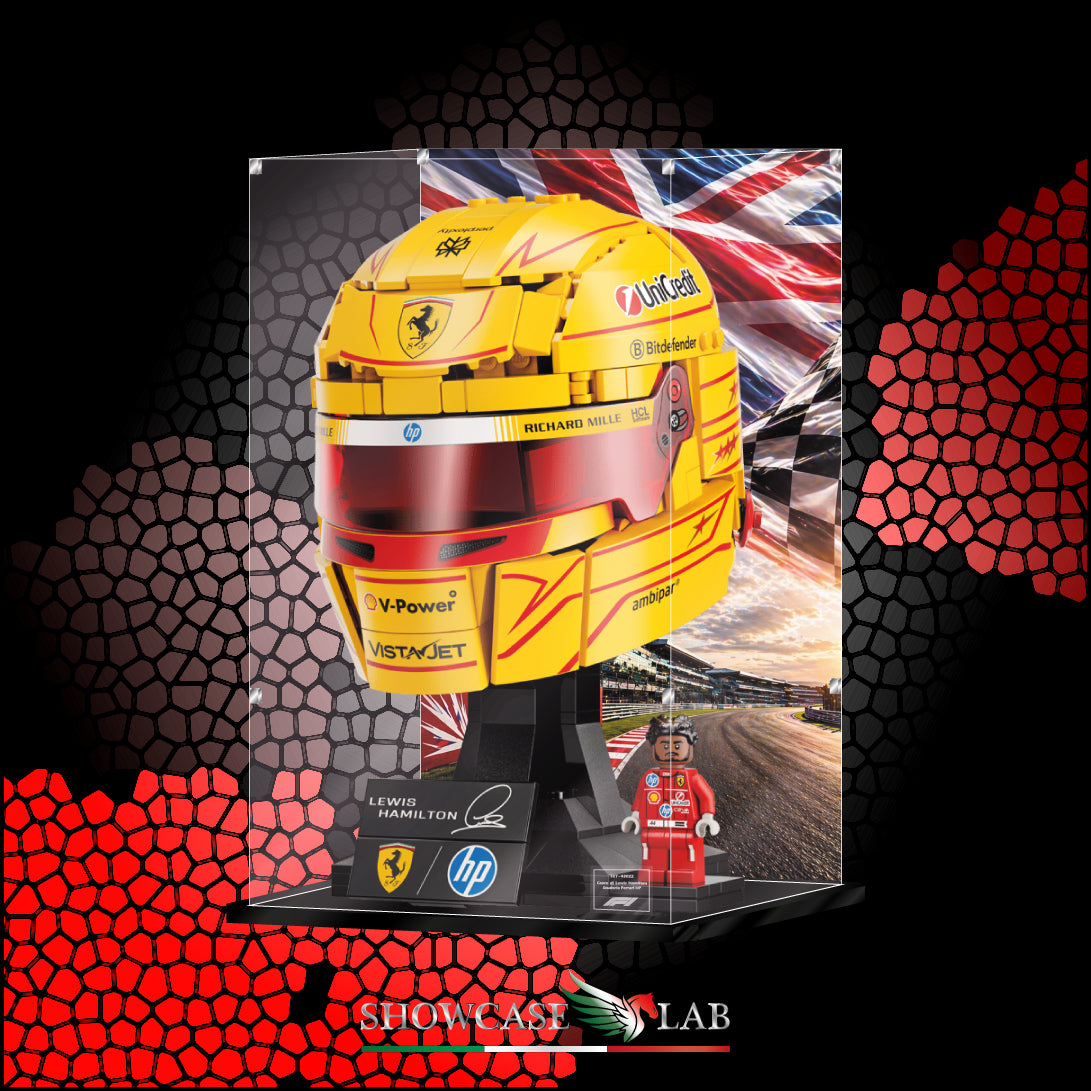 Teca LS373 | Per Set Lego® 43022 - Casco di Lewis Hamilton Scuderia Ferrari HP
