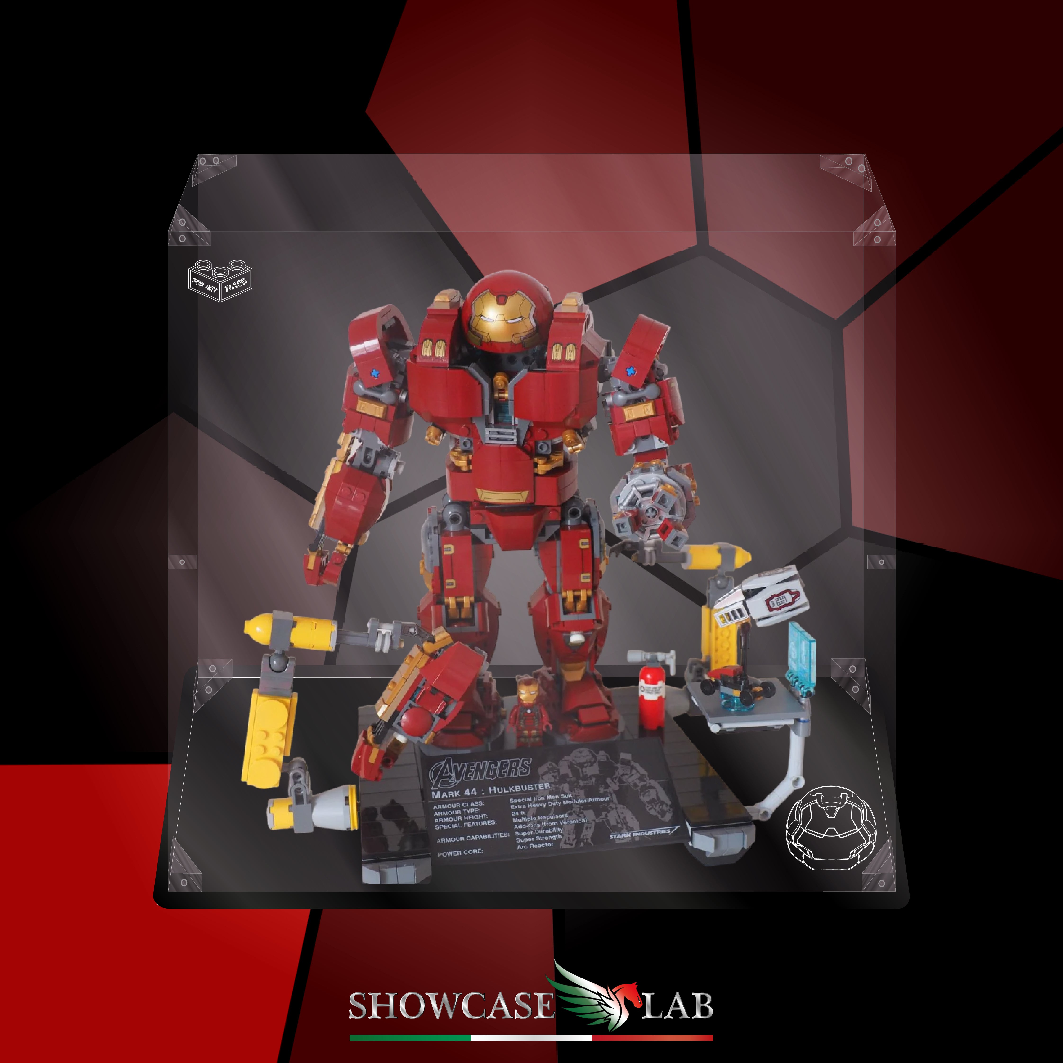 Teca LP122 | Per Set Lego® 76105 - Hulkbuster : Ultron