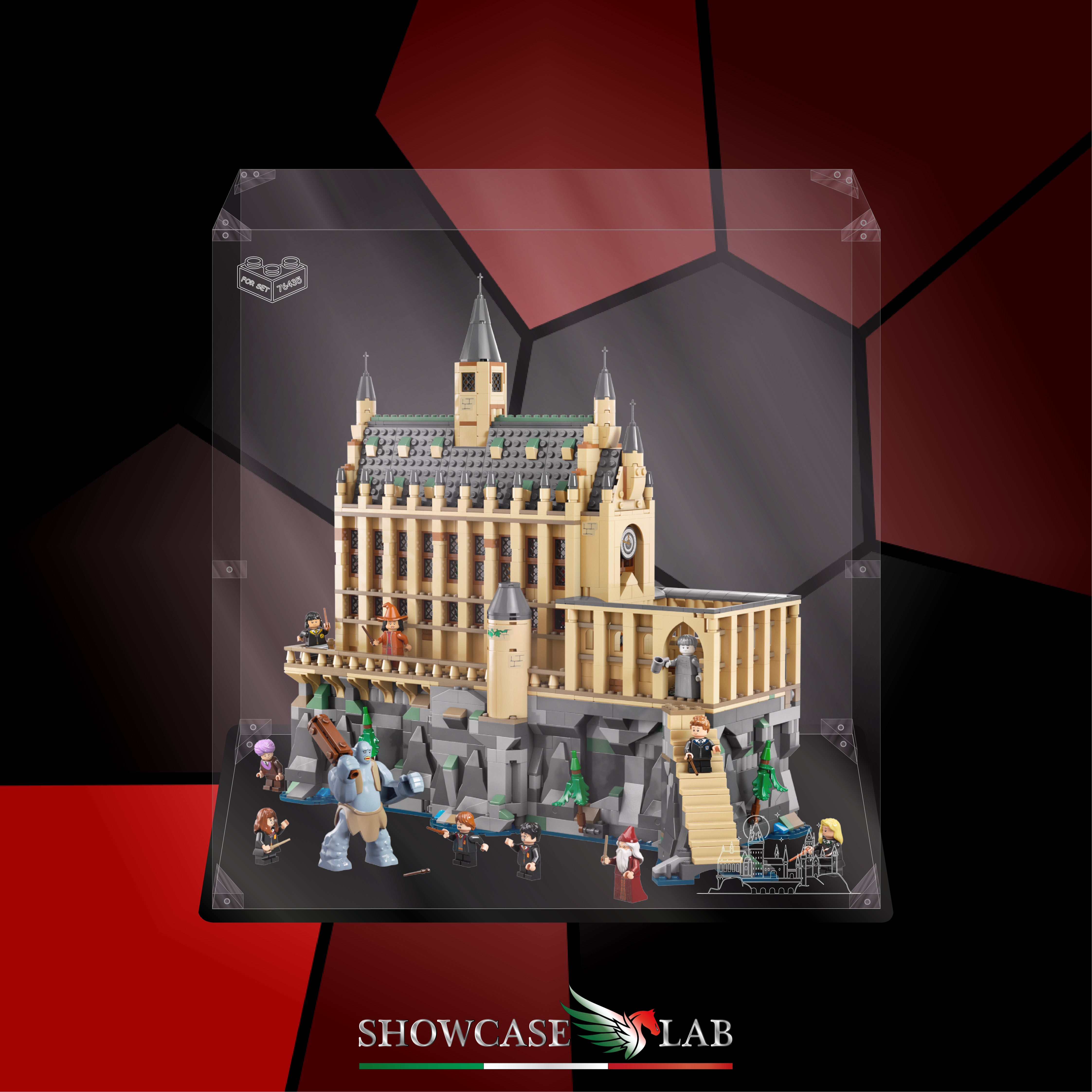 Teca LP235 | Per Set Lego® 76435 -  LA SALA GRANDE DI HOGWARTS