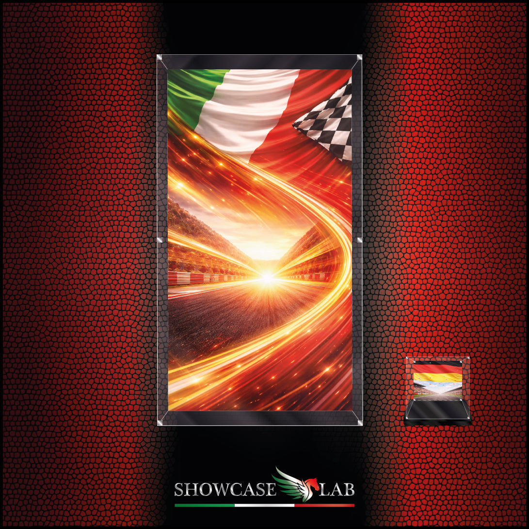 Teca LH348 | " DA APPENDERE " Per Set Lego® 11375 -  Ferrari F2004 e Michael Schumacher.