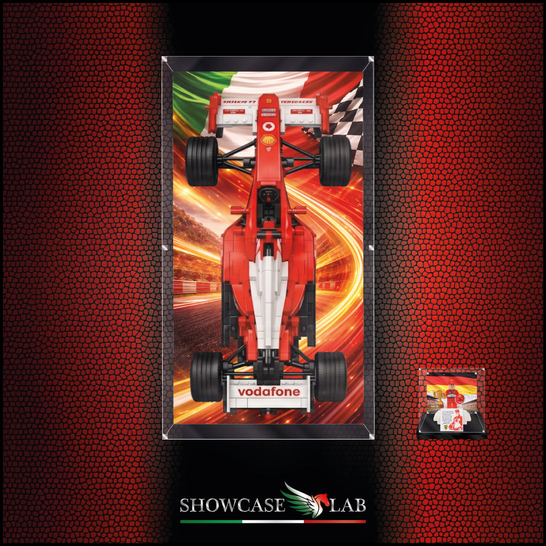 Teca LH348 | " DA APPENDERE " Per Set Lego® 11375 -  Ferrari F2004 e Michael Schumacher